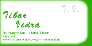 tibor vidra business card